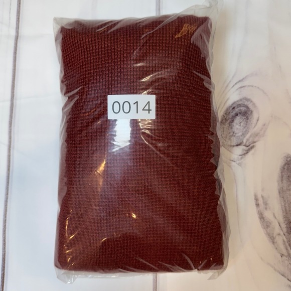 Rust Colored Knit Hoodie Cardigan by Allie & Rob / Medium / SKU 0014 - Picture 9 of 9